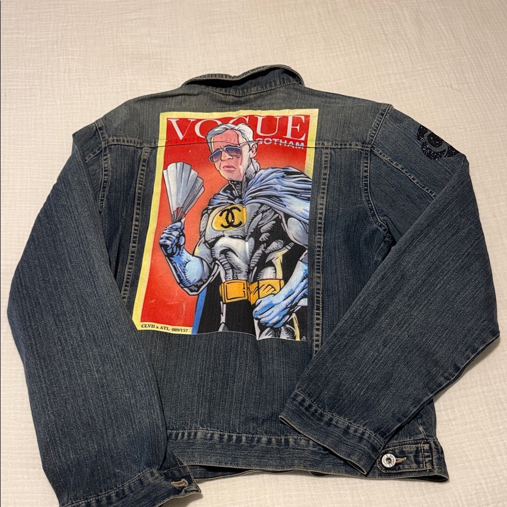 Graphic Print Denim Jacket